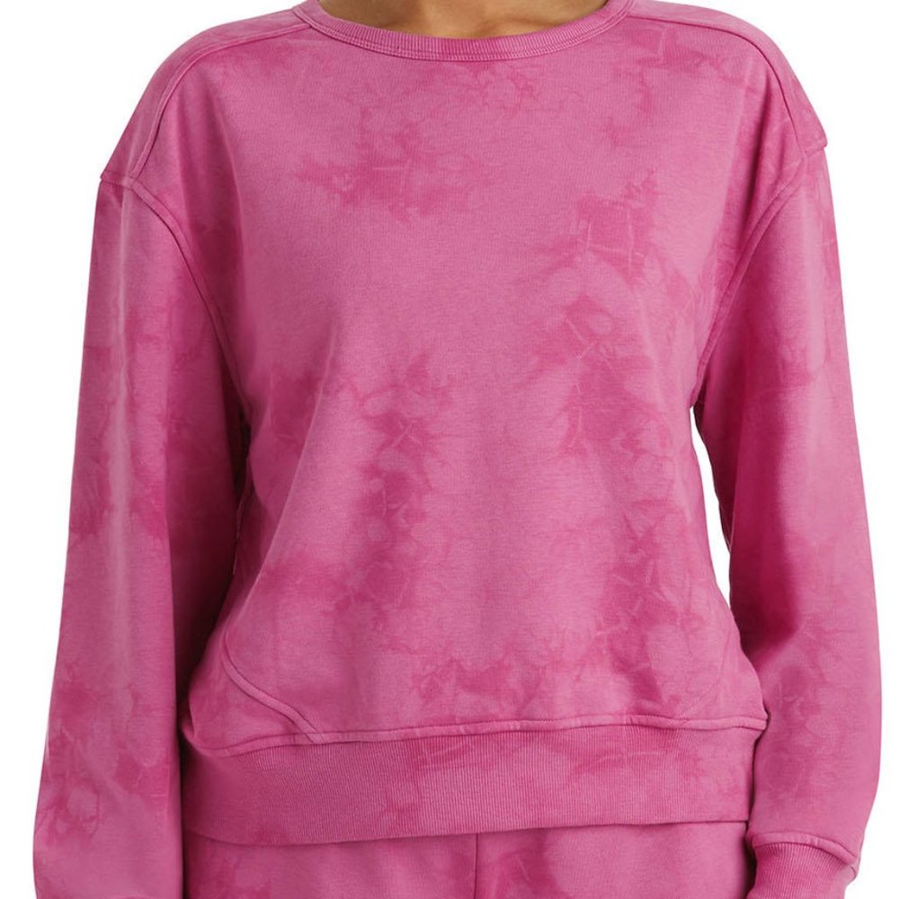 Member's Mark Women's French Terry Tie Dye Sweatshirt Pink